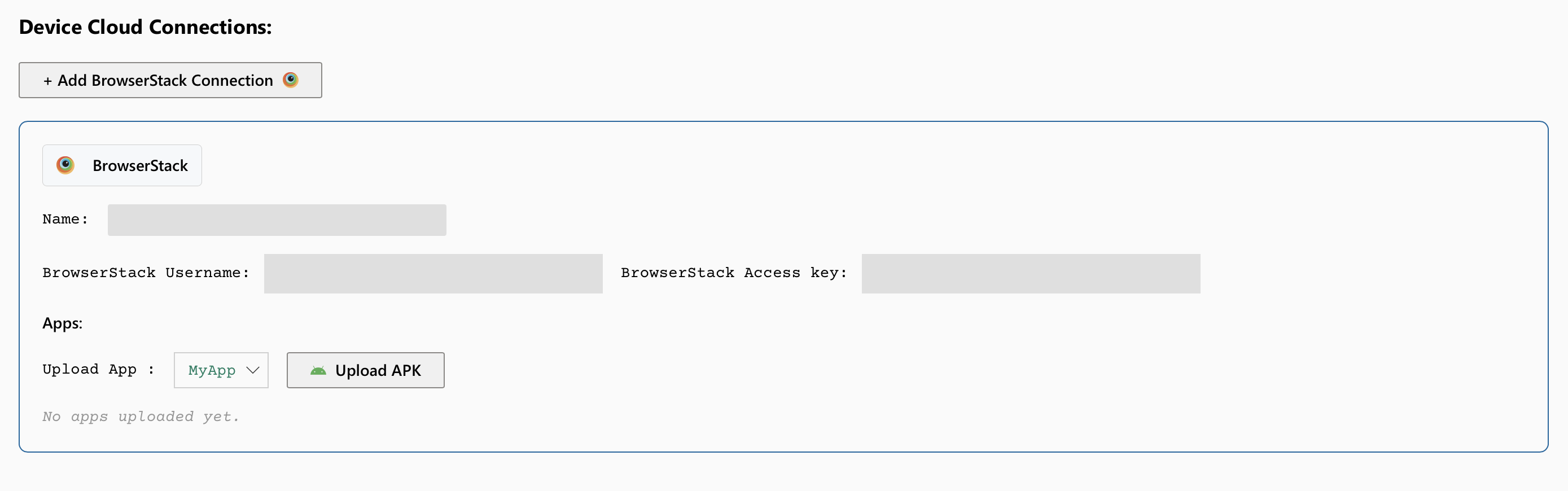 DevAssure Device cloud integration with Browserstack