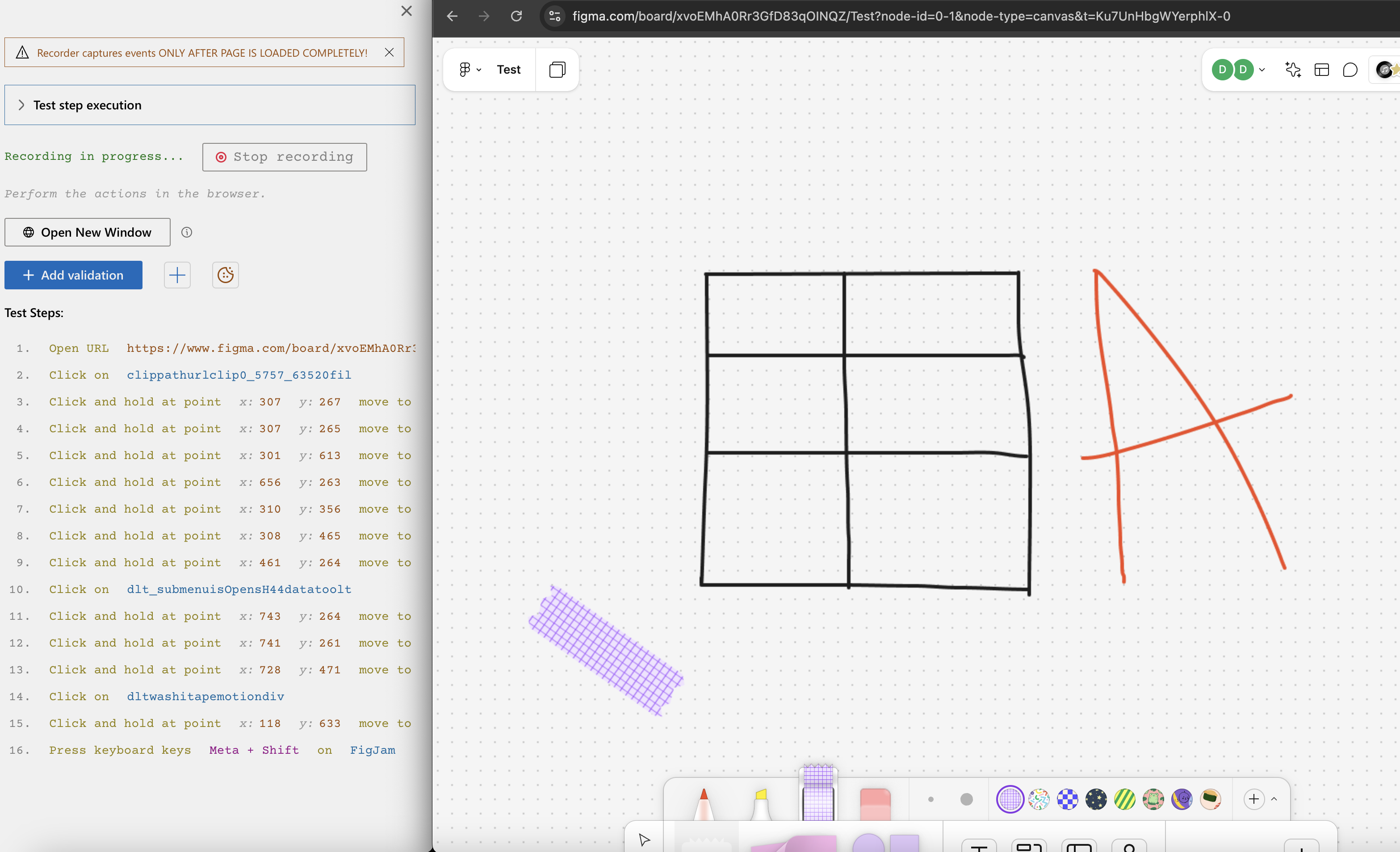 DevAssure&#39;s recorder records complex drawings